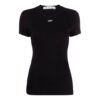Off-White SS21 logo Round Neck Short Sleeve Slim Fit Black T-Shirt