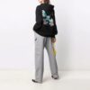 Off-White SS21 Pattern Printing Loose Hoodie Black