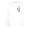 Off-White SS21 Pattern Printing Loose Round Neck Long Sleeves White Hoodie