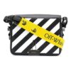 Off-White Stripe Binder-Clip Shoulder Bag Black / White / Yellow