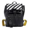Off-White Stripe logo Shoulder strap backpack Black