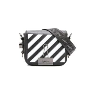 Off-White Stripe Mini shoulder bag Black/White