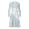 Off-White Stripe Tight Waist Cozy A Creamy White Dress