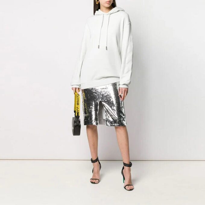 Off-White Striped Inserts Cotton White