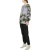 Off-White Tie-Dye Print Cable Knit Sweater “Grey Green”