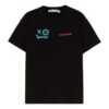 Off-White x Andr / Crossover Logo Smiling Face Round Neck Printing Short Sleeve Black T-Shirt