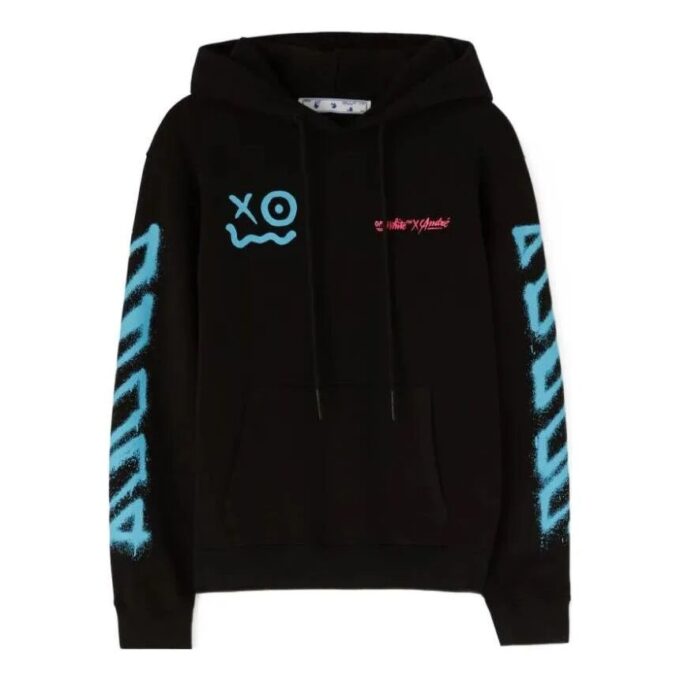 Off-White x Andr / Crossover Smiling Face Printing Unisex Black