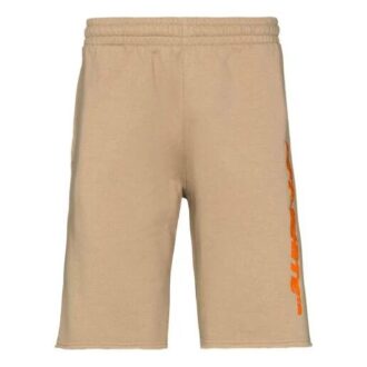 Off-White x Browns 50 Crossover Embroidered Logo Loose Sports Shorts Ordinary Version Khaki