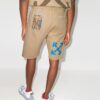Off-White x Browns 50 Crossover Embroidered Logo Loose Sports Shorts Ordinary Version Khaki