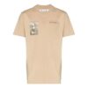 Off-White x Browns 50 Crossover Logo Printing Loose Round Neck Short Sleeve Ordinary Version Beige