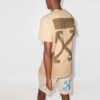 Off-White x Browns 50 Crossover Logo Printing Loose Round Neck Short Sleeve Ordinary Version Beige