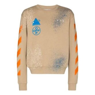 Off-White x Browns 50 Crossover SS21 Micro Mark Round Neck Ordinary Version Khaki