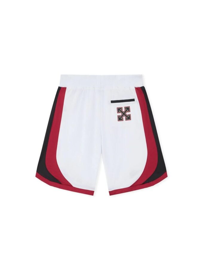 Off-White x c/o AC Milan Arrow Tech Shorts “White Red”