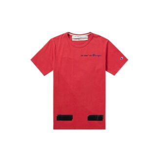 Off-White x Champion MENS Virgil Abloh Champion Tee Red