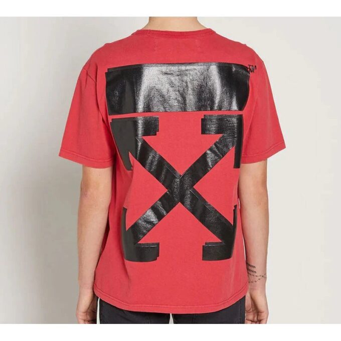 Off-White x Champion MENS Virgil Abloh Champion Tee Red