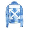 Off-White x END.CHEMICAL WASH Slim Back Arrow Tie Dye Denim Jacket Blue