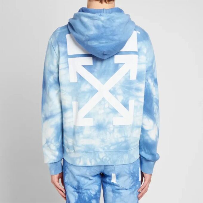 Off-White x END.CHEMICAL WASH Slim Back Arrows Sketch Mens Normal Fit Sweater Tie Dye