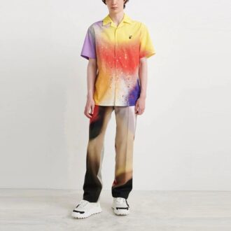 Off-White x Katsu Crossover FW21 Pattern Short Sleeve Shirt Orange