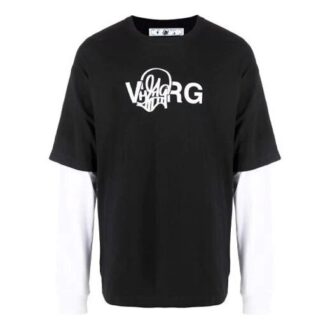 Off-White x Katsu Crossover SS21 Alphabet Printing Long Sleeves Ordinary Version Black