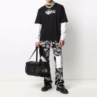 Off-White x Katsu Crossover SS21 Alphabet Printing Long Sleeves Ordinary Version Black