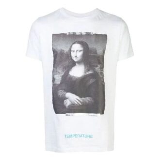 Off-White x MCA Crossover Mona Lisa Printing Round Neck Pullover Short Sleeve Slim Fit Version White