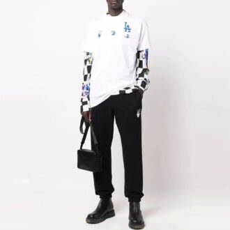 Off-White x New Era x MLB Crossover SS22 LA Dodgers Logo Printing Short Sleeve Ordinary Version White
