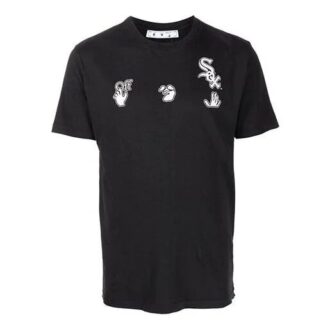 Off-White x New Era x MLB Crossover SS22 Logo Printing Short Sleeve Ordinary Version Black