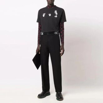 Off-White x New Era x MLB Crossover SS22 Logo Printing Short Sleeve Ordinary Version Black
