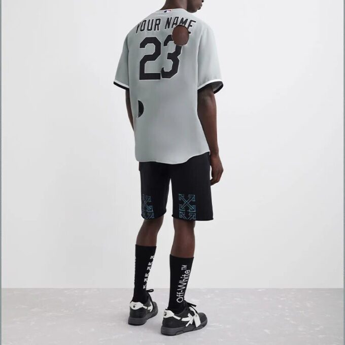 Off-White x New Era x MLB Miami Marlins Shirt “Light Grey Black”