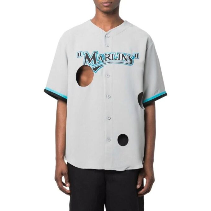 Off-White x New Era x MLB Miami Marlins Shirt “White Blue Black”
