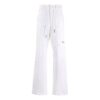 Off-White x Nike Crossover Solid Color Small Logo Printing Straight-Leg Casual Pants/Trousers White