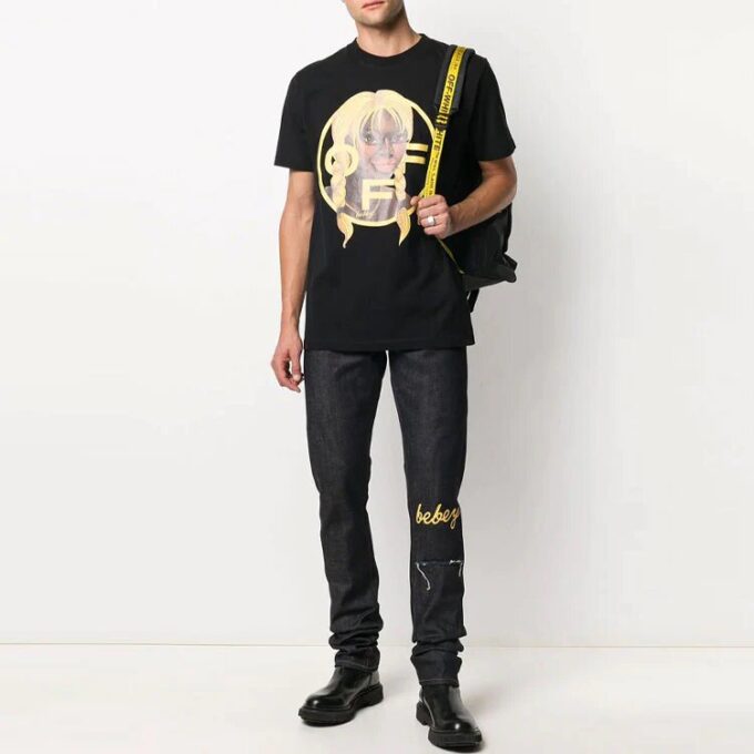Off-White x Theophilus London Crossover Printing Casual Round Neck Short Sleeve Black