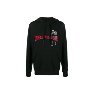 Off-White x UNDERCOVER Crossover Skeleton Printing hooded Long Sleeves Black
