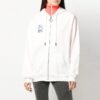 Off-White Zipper hooded Long Sleeves Hoodie Ordinary Version Creamy White