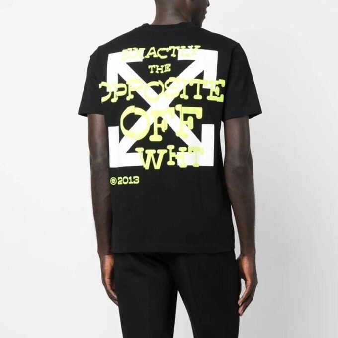 Opposite Arrow Slim Short-Sleeve Tee “Black/Lime”