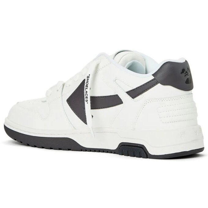 Out Of Office Calf Leather Sneaker “White Black”