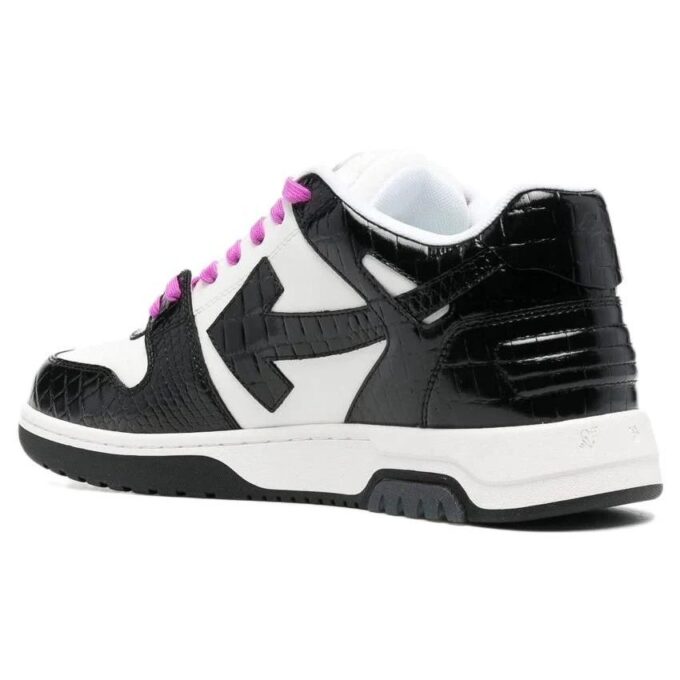 Out Of Office Croco Print Sneaker “Black White Purple”