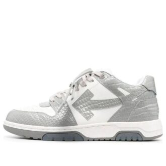 Out Of Office Croco Print Sneaker “Grey White”