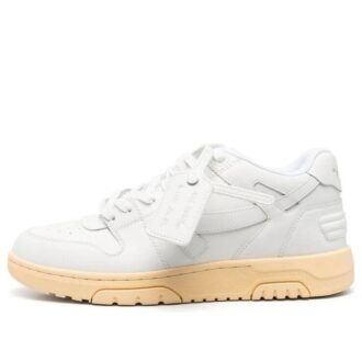 Out Of Office Lace-Up Sneakers “White Yellow”