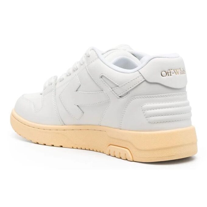 Out Of Office Lace-Up Sneakers “White Yellow”