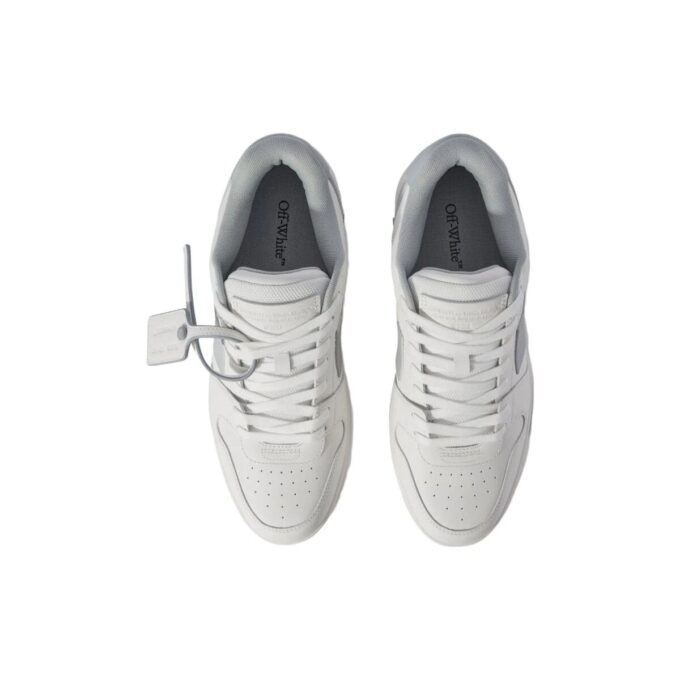 Out Of Office Leather Sneakers “Grey White”