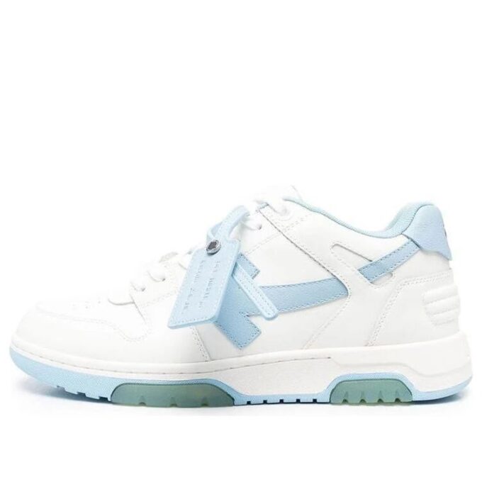 Out Of Office Leather Sneakers “White Blue”