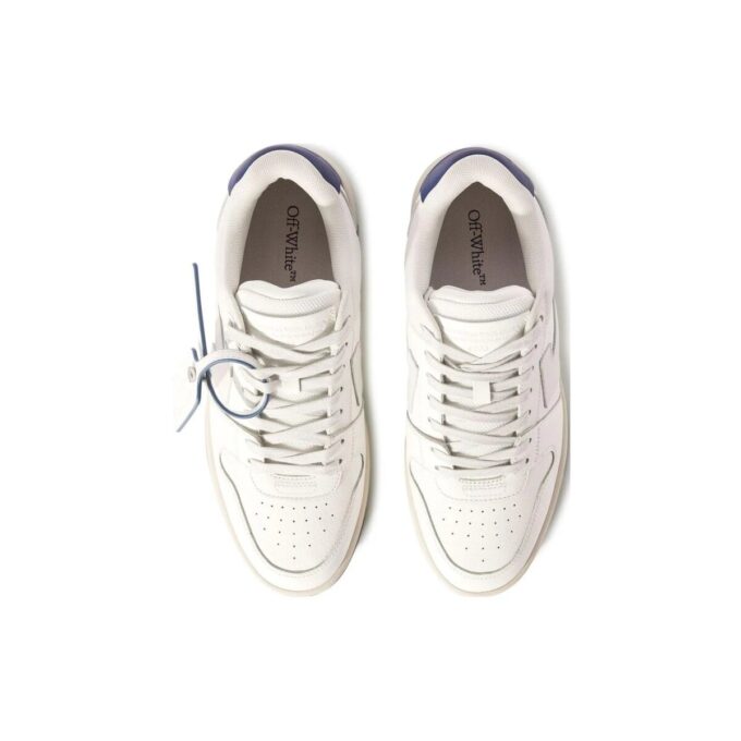 Out Of Office Leather Sneakers “White Blue”