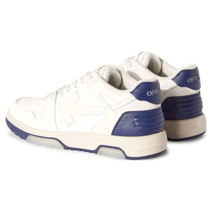 Out Of Office Leather Sneakers “White Blue”