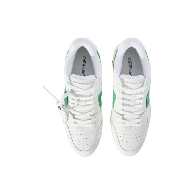 Out Of Office Leather Sneakers “White Bright Green Rrick Red”
