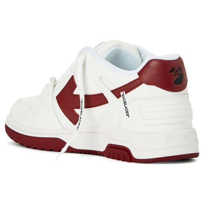 Out Of Office Leather Sneakers “White Burgundy”