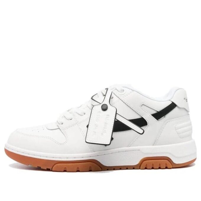 Out Of Office Low Leather Sneaker “White Black”