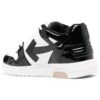 Out Of Office Low-Top Patent Sneaker “Black White”
