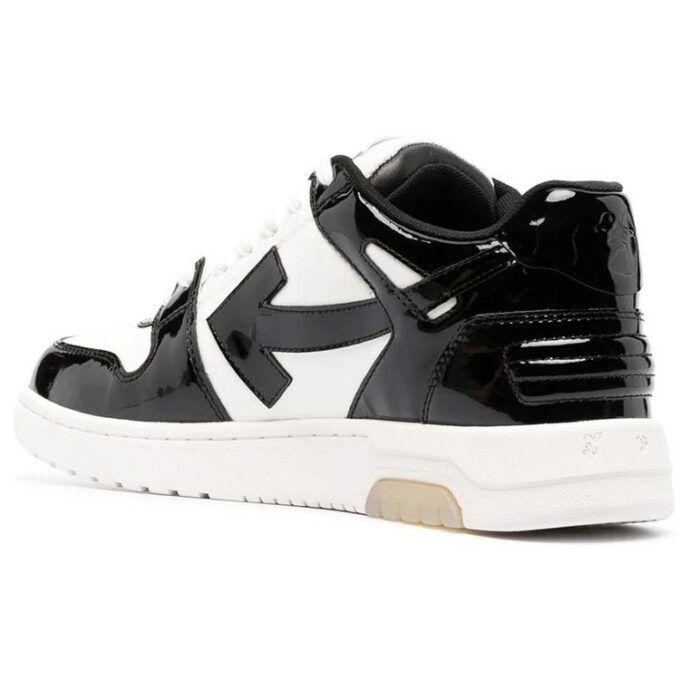 Out Of Office Low-Top Patent Sneaker “Black White”