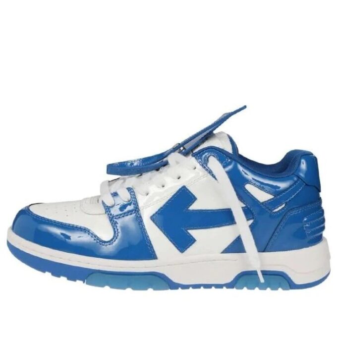 Out Of Office Low-Top Patent Sneaker “Blue White”